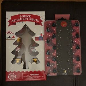 Express Festive Ornament Shot Glass Set - Red and Gold